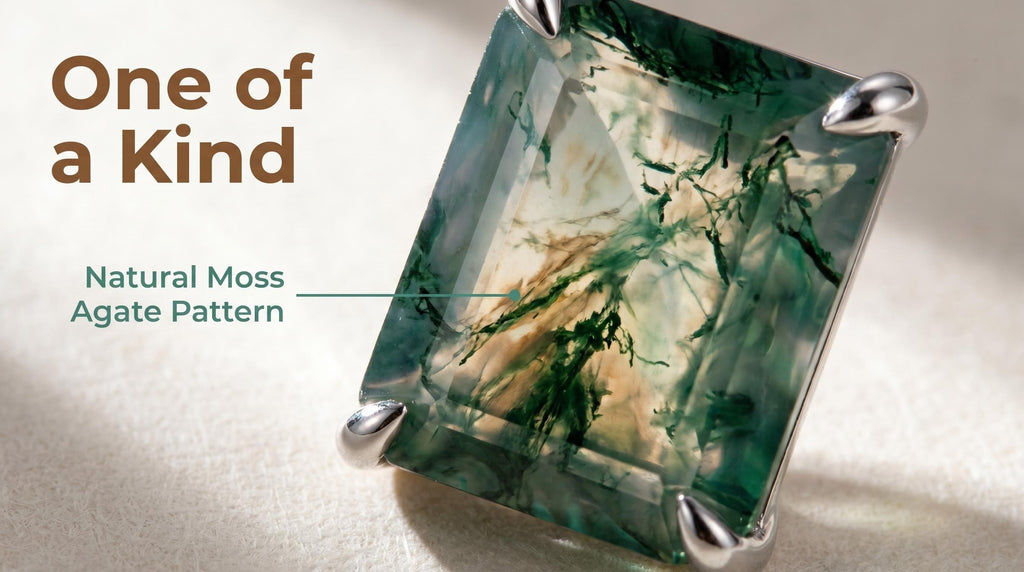 Natural Moss Agate Ring | Handmade jewelry 925 Sterling Silver