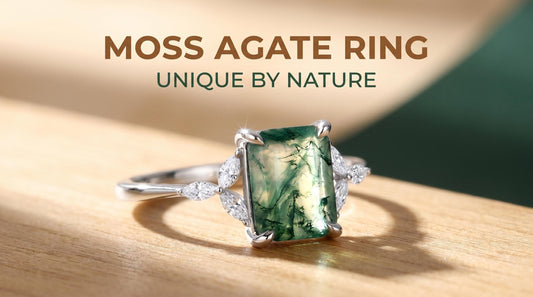 Natural Moss Agate Ring | Handmade jewelry 925 Sterling Silver