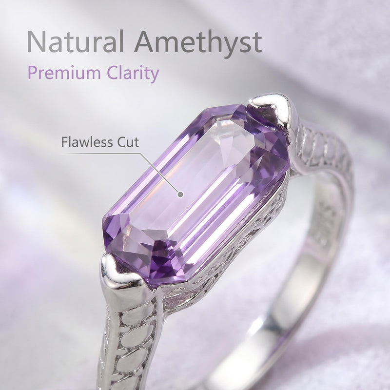 Natural Amethyst Ring | 925 Sterling Silver