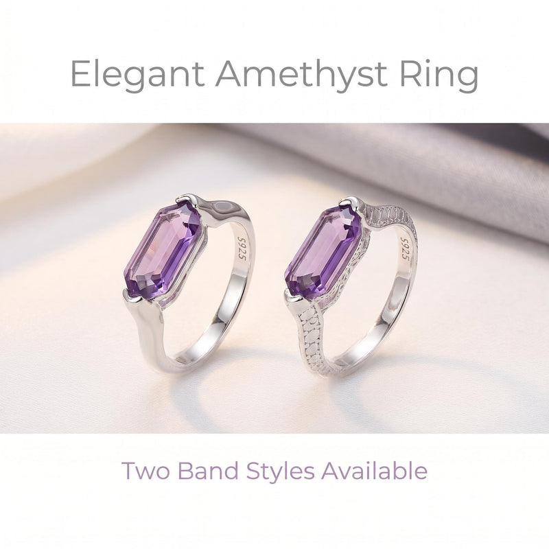 Natural Amethyst Ring | 925 Sterling Silver