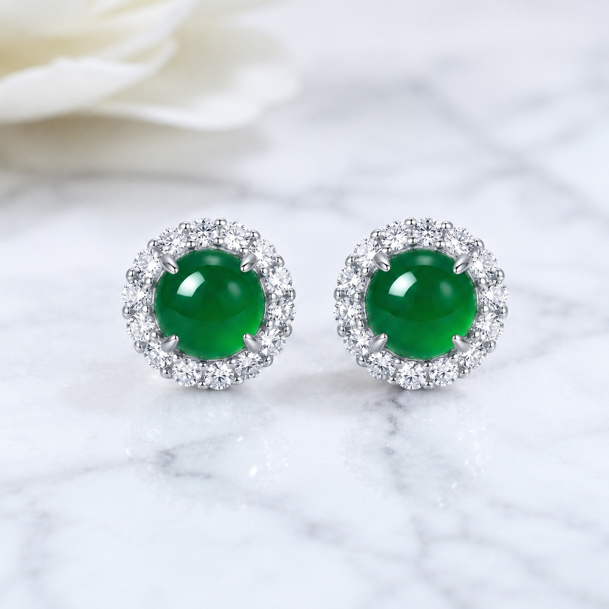 Natural  Chalcedony Stud Earrings | 925 Sterling Silver | Elegant Everyday Earrings