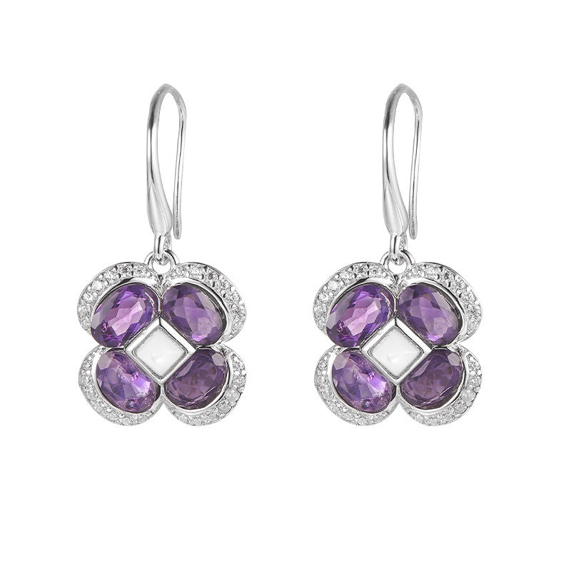 925 Sterling Silver Faceted Amethyst Ring