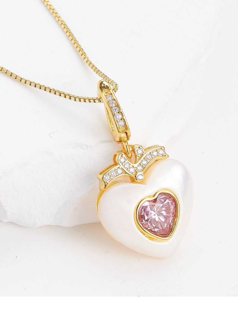 925 Sterling Silver Amethyst Flower Pendant Necklace - Vintage Design