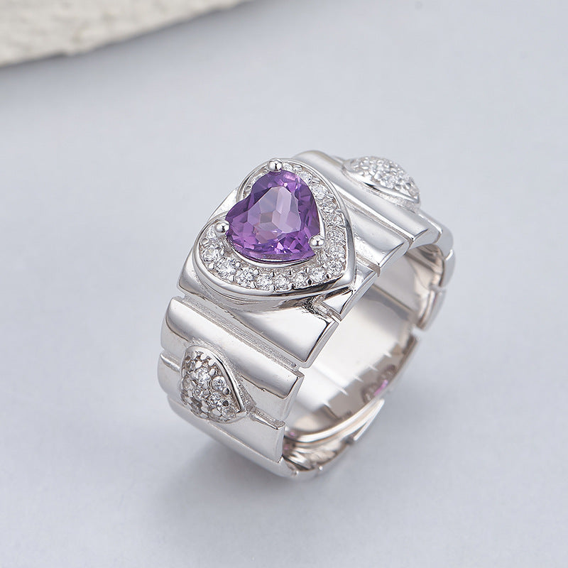 Moissanite Engagement Ring | 925 Sterling Silver | Geometric Proposal Ring