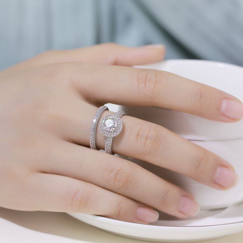 1CT Moissanite stacking rings