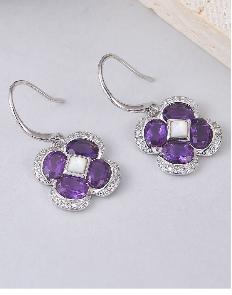 925 Sterling Silver Faceted Amethyst Ring