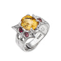 Citrine Open Ring | 925 Sterling Silver | Super Seven Crystal Ring