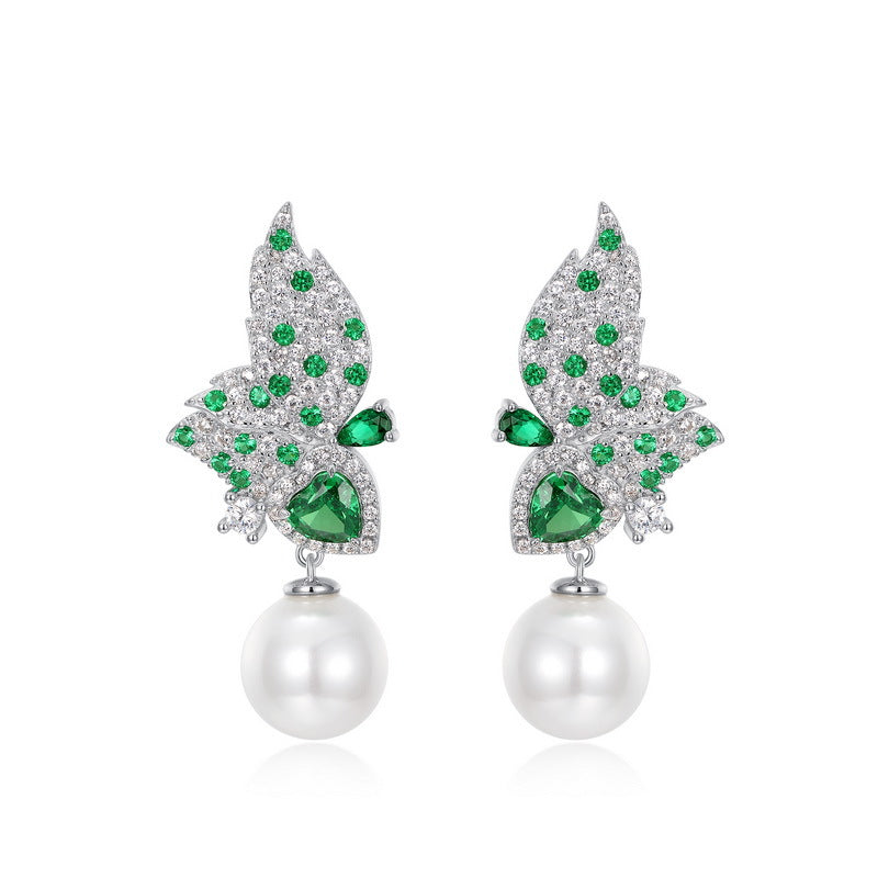 High Carbon Diamond Cross Necklace - 925 Silver Pendant - Fashion Collarbone Chain