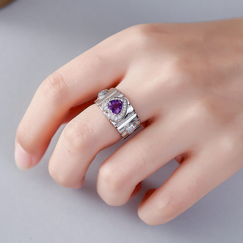Moissanite Engagement Ring | 925 Sterling Silver | Geometric Proposal Ring