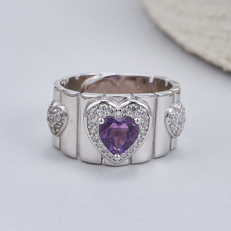 Moissanite Engagement Ring | 925 Sterling Silver | Geometric Proposal Ring