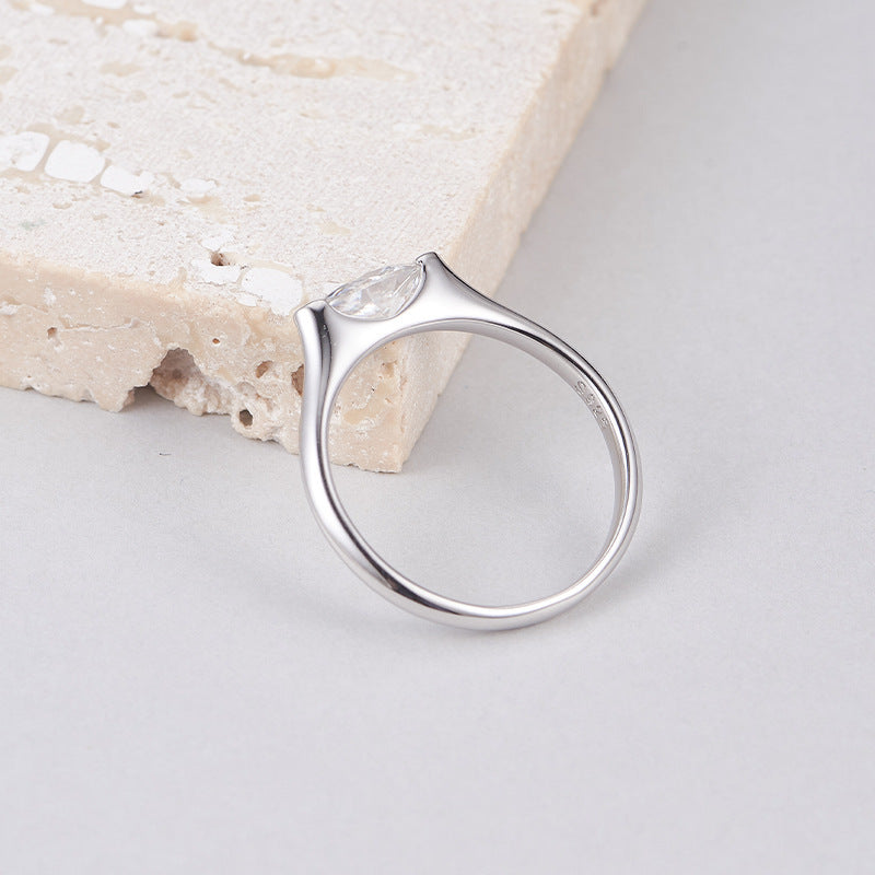 The Parisian Chic Ring - Dainty Moissanite & Sterling Silver - A Timeless Piece of Quiet Luxury