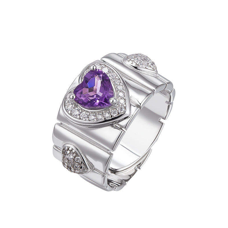 Moissanite Engagement Ring | 925 Sterling Silver | Geometric Proposal Ring