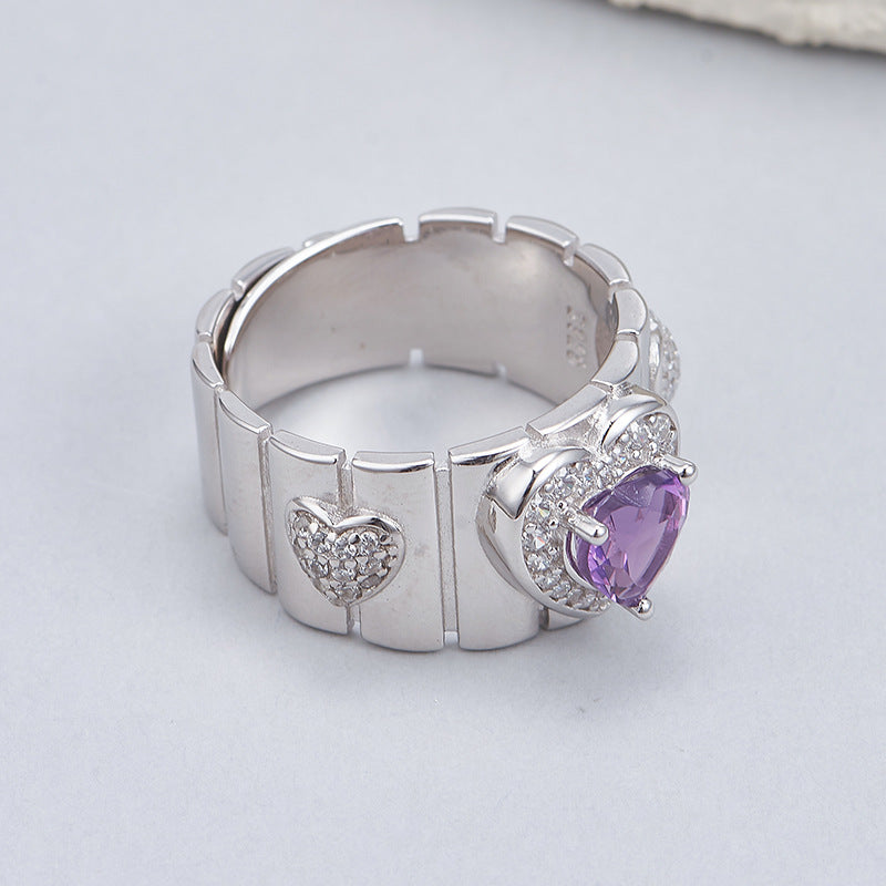 Moissanite Engagement Ring | 925 Sterling Silver | Geometric Proposal Ring