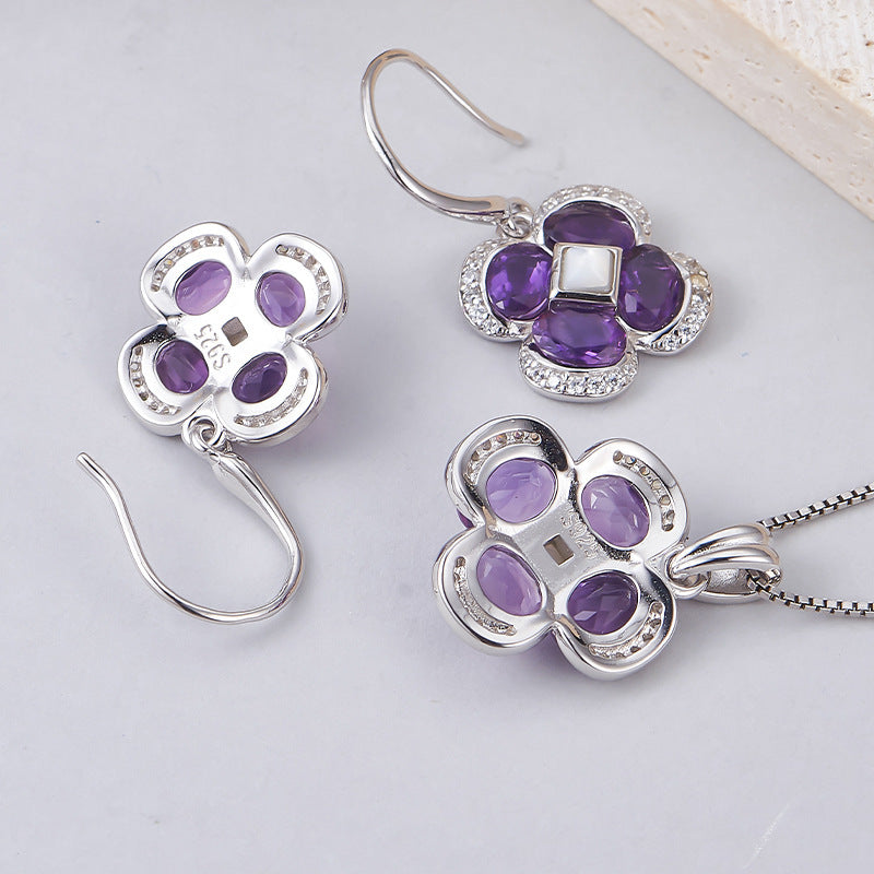 925 Sterling Silver Faceted Amethyst Ring