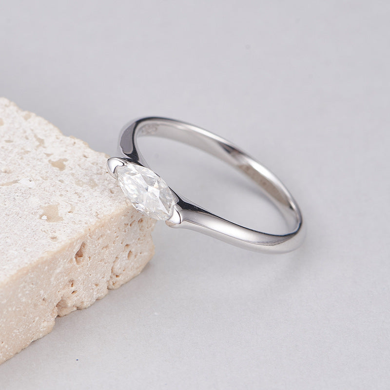 The Parisian Chic Ring - Dainty Moissanite & Sterling Silver - A Timeless Piece of Quiet Luxury