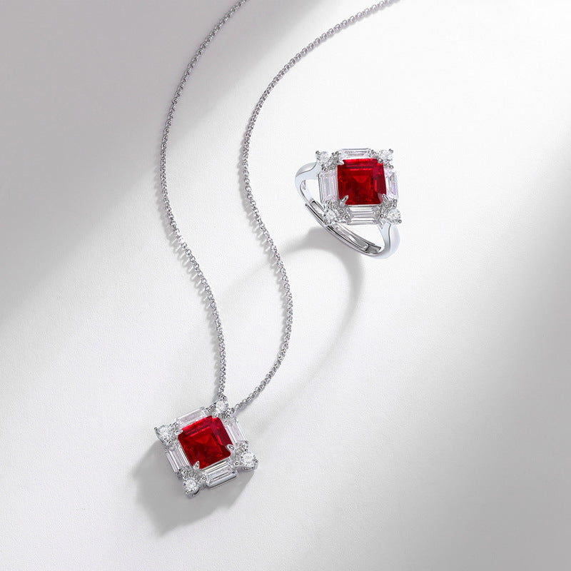 Square Blue Moonlight Earrings - 925 Silver Geometric - Simple Stylish ins Wind