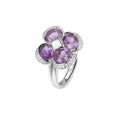 925 Sterling Silver Faceted Amethyst Ring