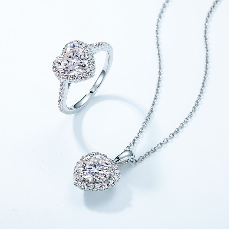 Cute Moissanite Ring - 925 Silver Mozzarella Diamond - Fashion Women's Ring