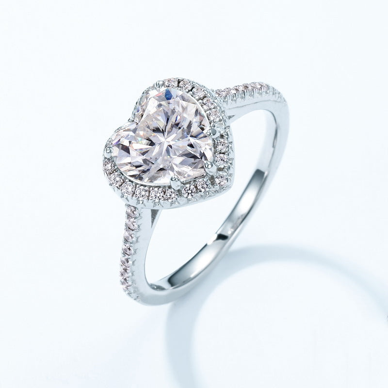Cute Moissanite Ring - 925 Silver Mozzarella Diamond - Fashion Women's Ring