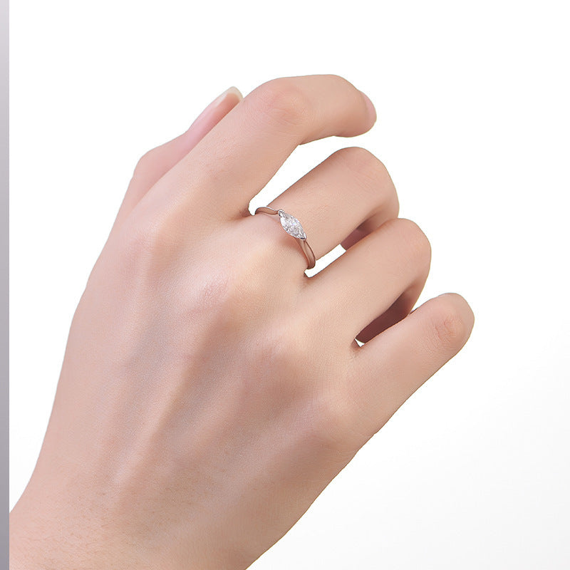The Parisian Chic Ring - Dainty Moissanite & Sterling Silver - A Timeless Piece of Quiet Luxury