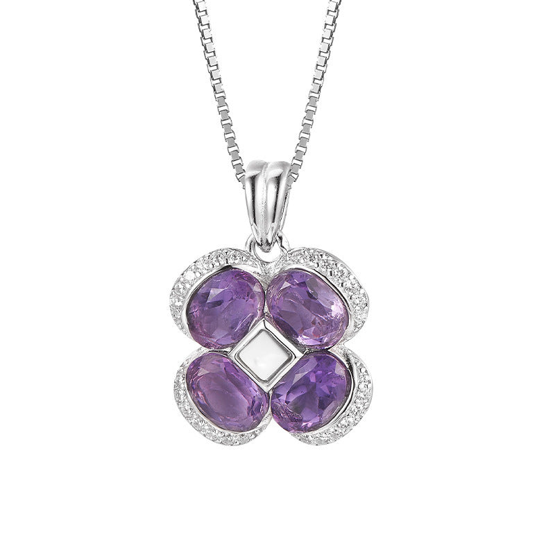 925 Sterling Silver Faceted Amethyst Ring
