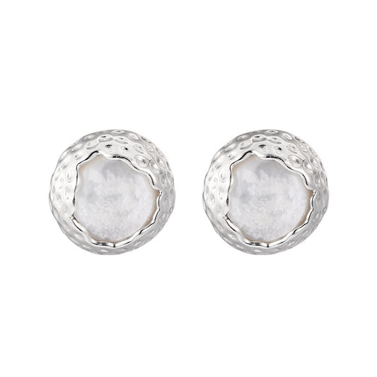 925 Sterling Silver Amethyst Flower Stud Earrings - French Vintage