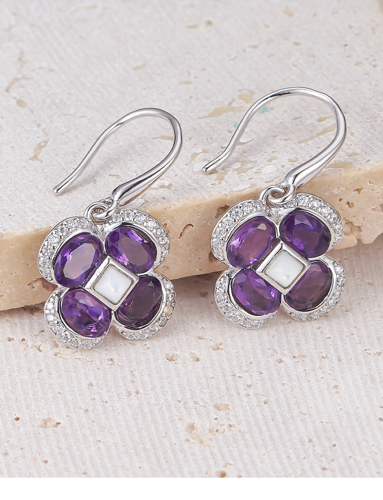 925 Sterling Silver Faceted Amethyst Ring