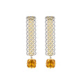 Citrine Long Drop Earrings | 925 Sterling Silver | Italian Craftsmanship