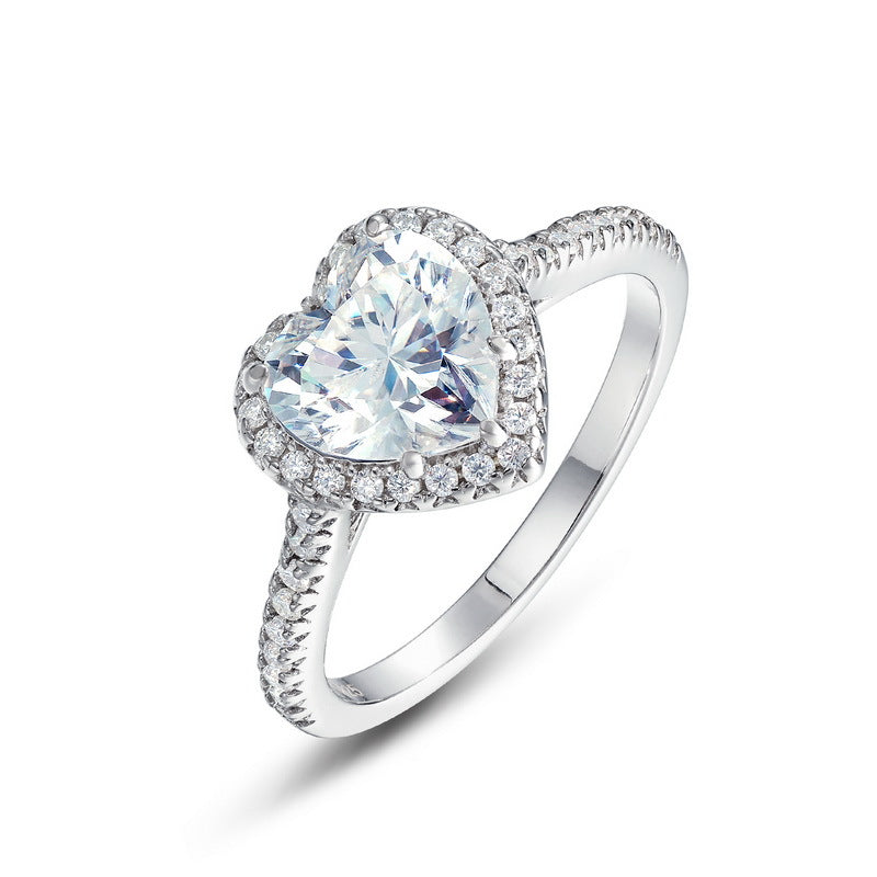 Cute Moissanite Ring - 925 Silver Mozzarella Diamond - Fashion Women's Ring
