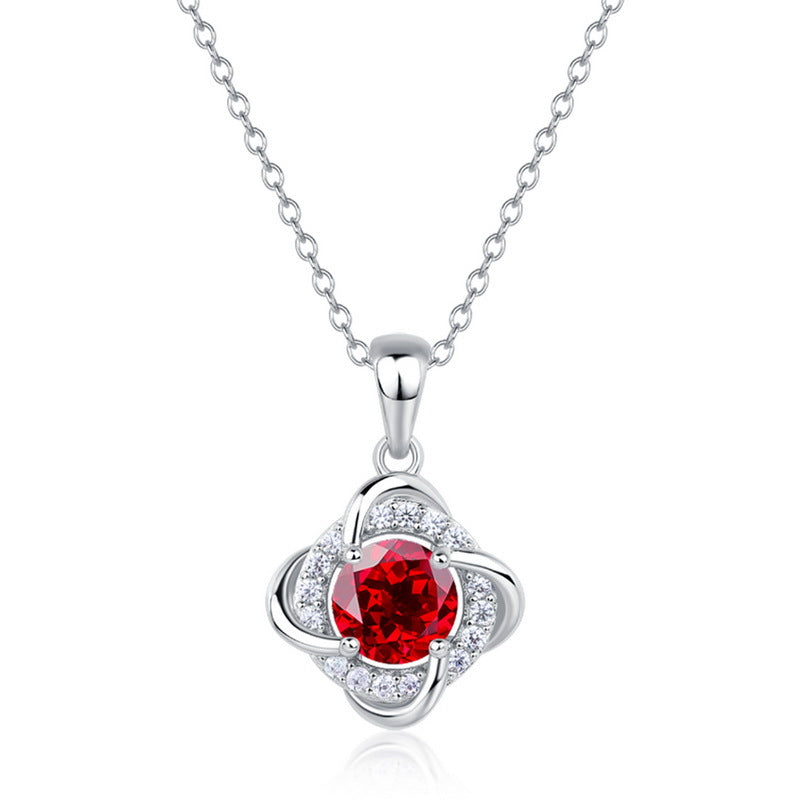 Cultivation Red Treasure Ring - 925 Silver Inlaid - Luxury Wedding Party Jewelry