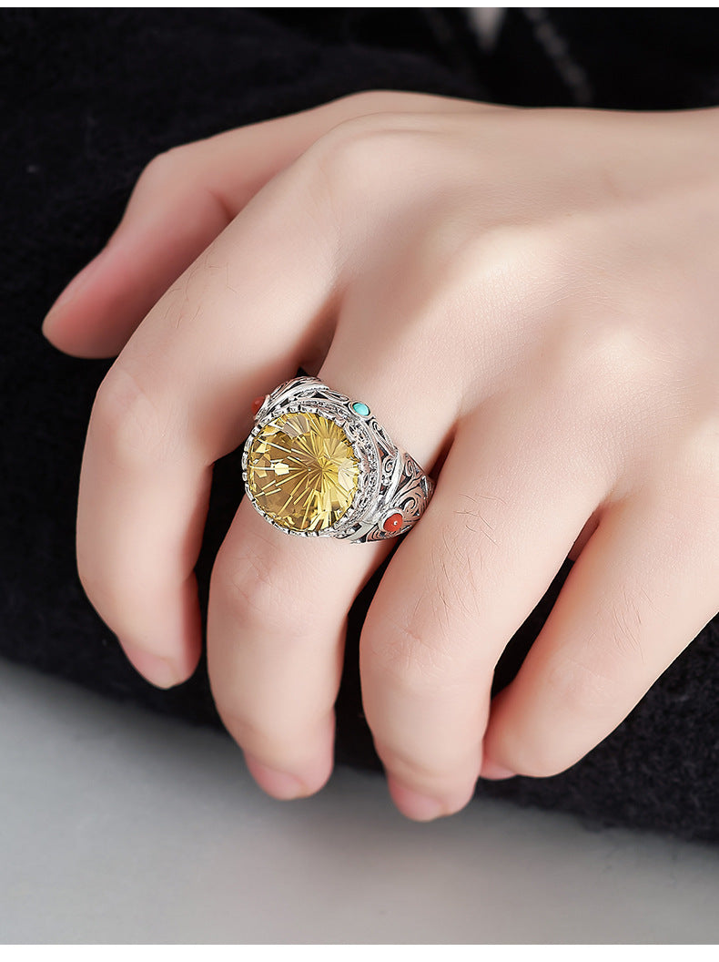 925 Sterling Silver Amethyst Flower Stud Earrings - Elegant Design