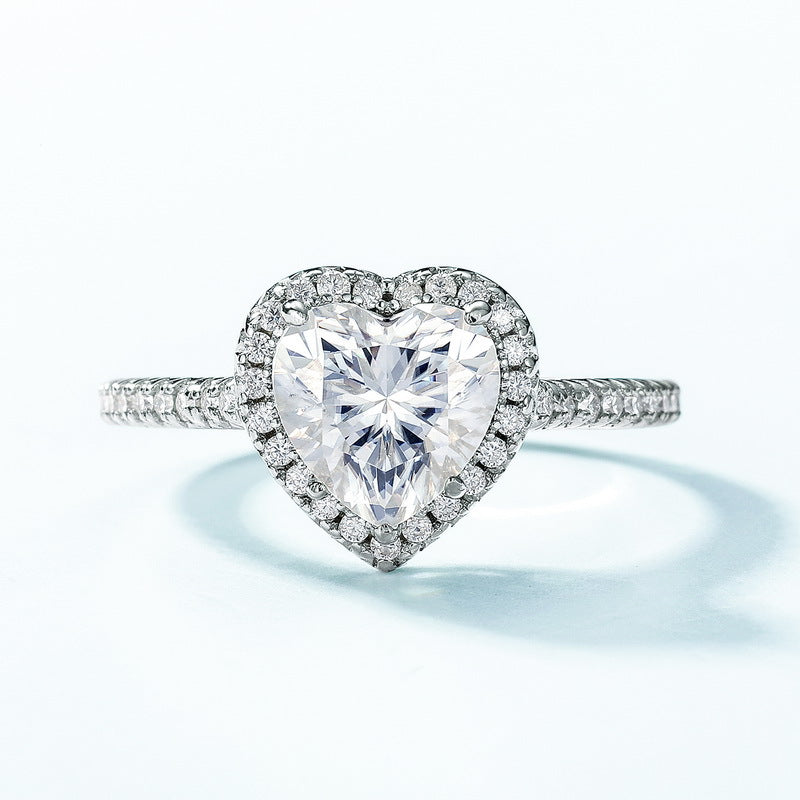 Cute Moissanite Ring - 925 Silver Mozzarella Diamond - Fashion Women's Ring