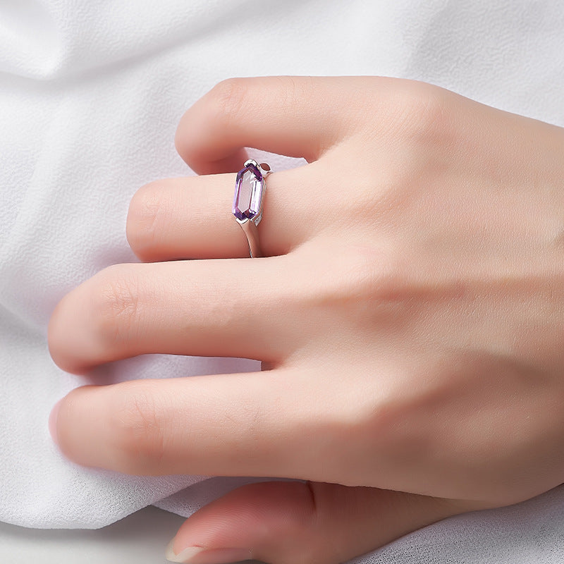 Natural Amethyst Ring | 925 Sterling Silver