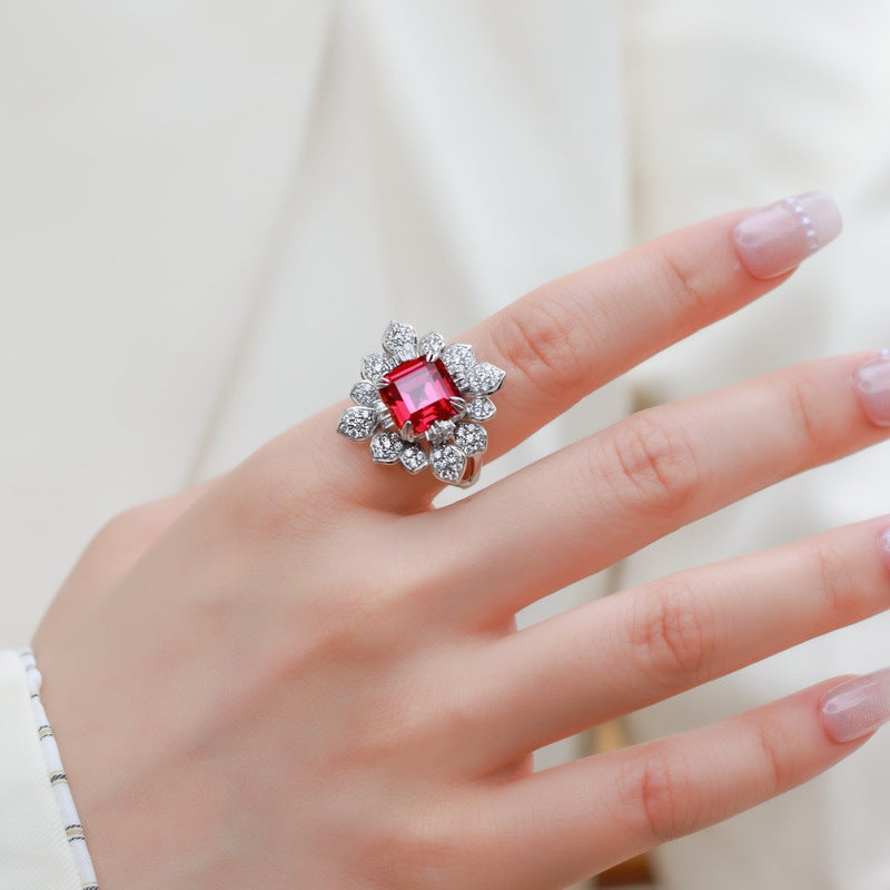 Moissanite Combination Ring - 925 Silver Classic Fashion - Engagement Ring
