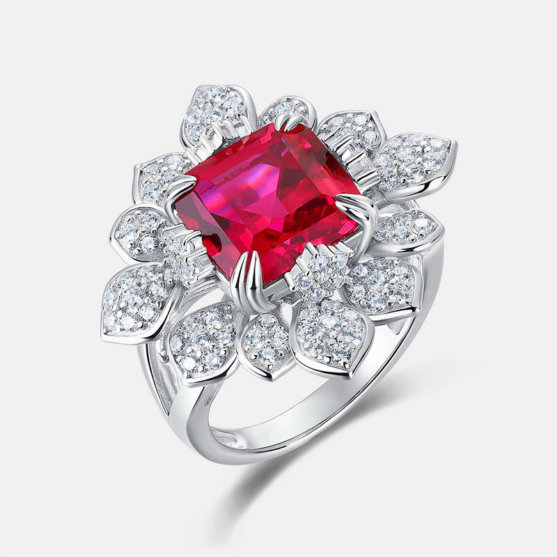 Moissanite Combination Ring - 925 Silver Classic Fashion - Engagement Ring