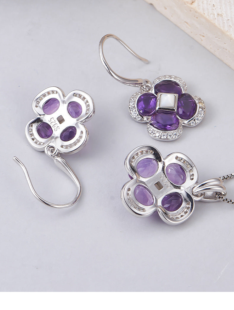 925 Sterling Silver Faceted Amethyst Ring