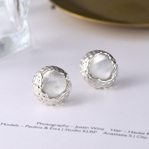 925 Sterling Silver Amethyst Flower Stud Earrings - French Vintage
