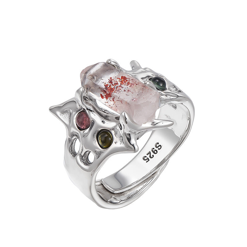 Citrine Open Ring | 925 Sterling Silver | Super Seven Crystal Ring