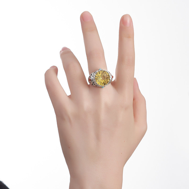 925 Sterling Silver Amethyst Flower Stud Earrings - Elegant Design