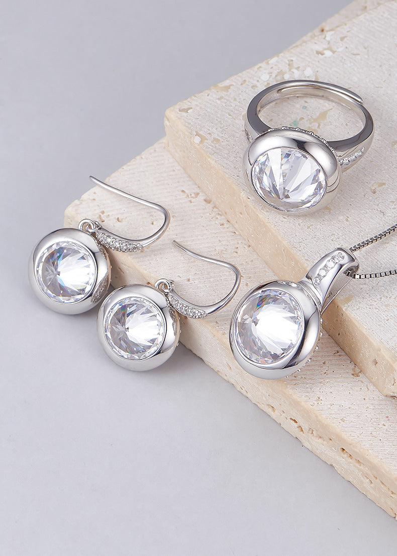 925 Sterling Silver Geometric Cone Open Ring - French Design