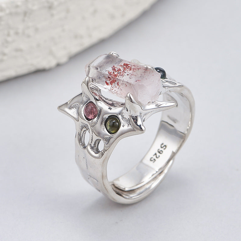 Citrine Open Ring | 925 Sterling Silver | Super Seven Crystal Ring