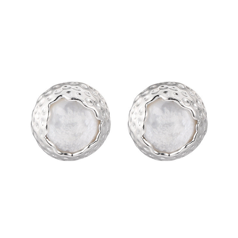 925 Sterling Silver Amethyst Flower Stud Earrings - French Vintage