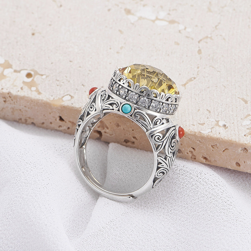 925 Sterling Silver Amethyst Flower Stud Earrings - Elegant Design