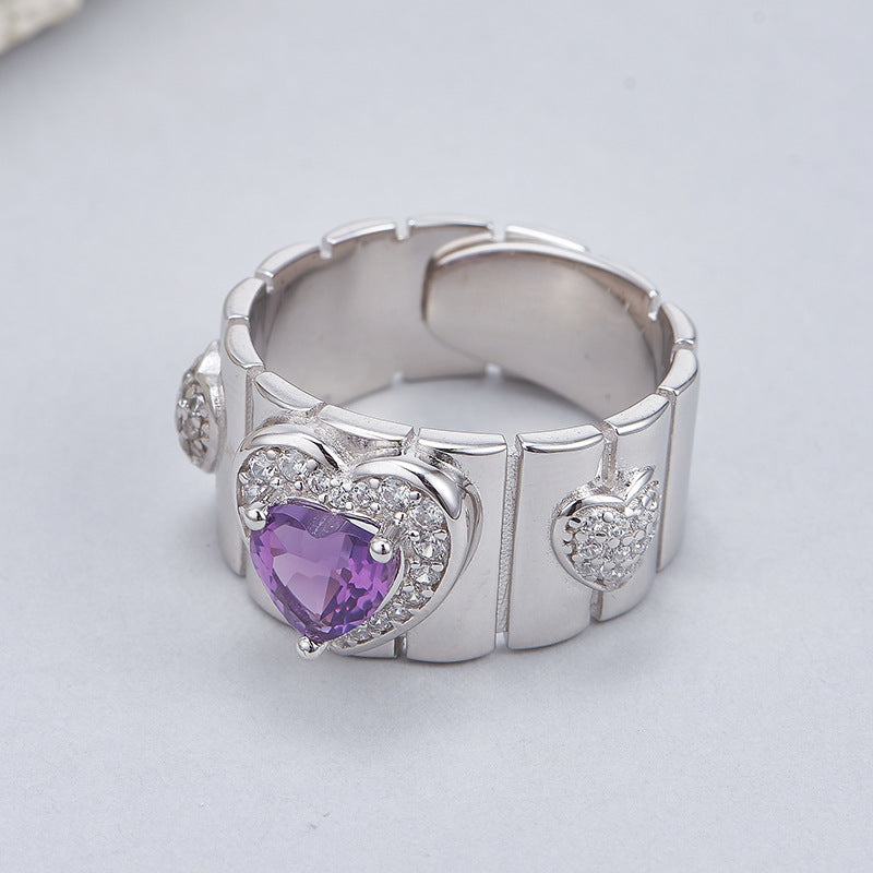 Moissanite Engagement Ring | 925 Sterling Silver | Geometric Proposal Ring