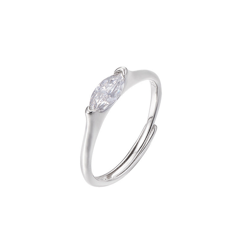 The Parisian Chic Ring - Dainty Moissanite & Sterling Silver - A Timeless Piece of Quiet Luxury